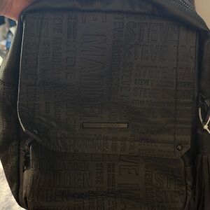 Steve Madden Embossed Black Men's Backpack